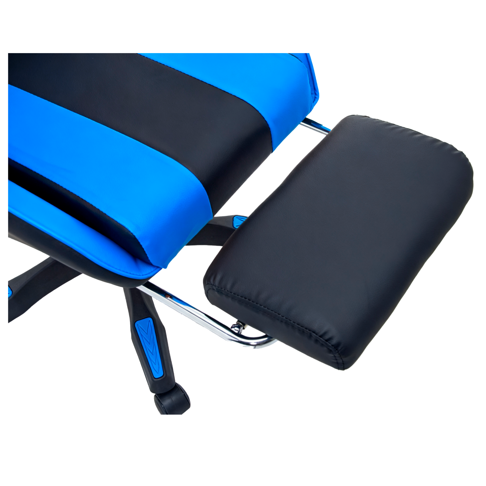 X-MICRO Silla Gamer Ergonómica Azul con Cojines Lumbar y Cervical, Reclinable y con Reposapiés XM-B98BU