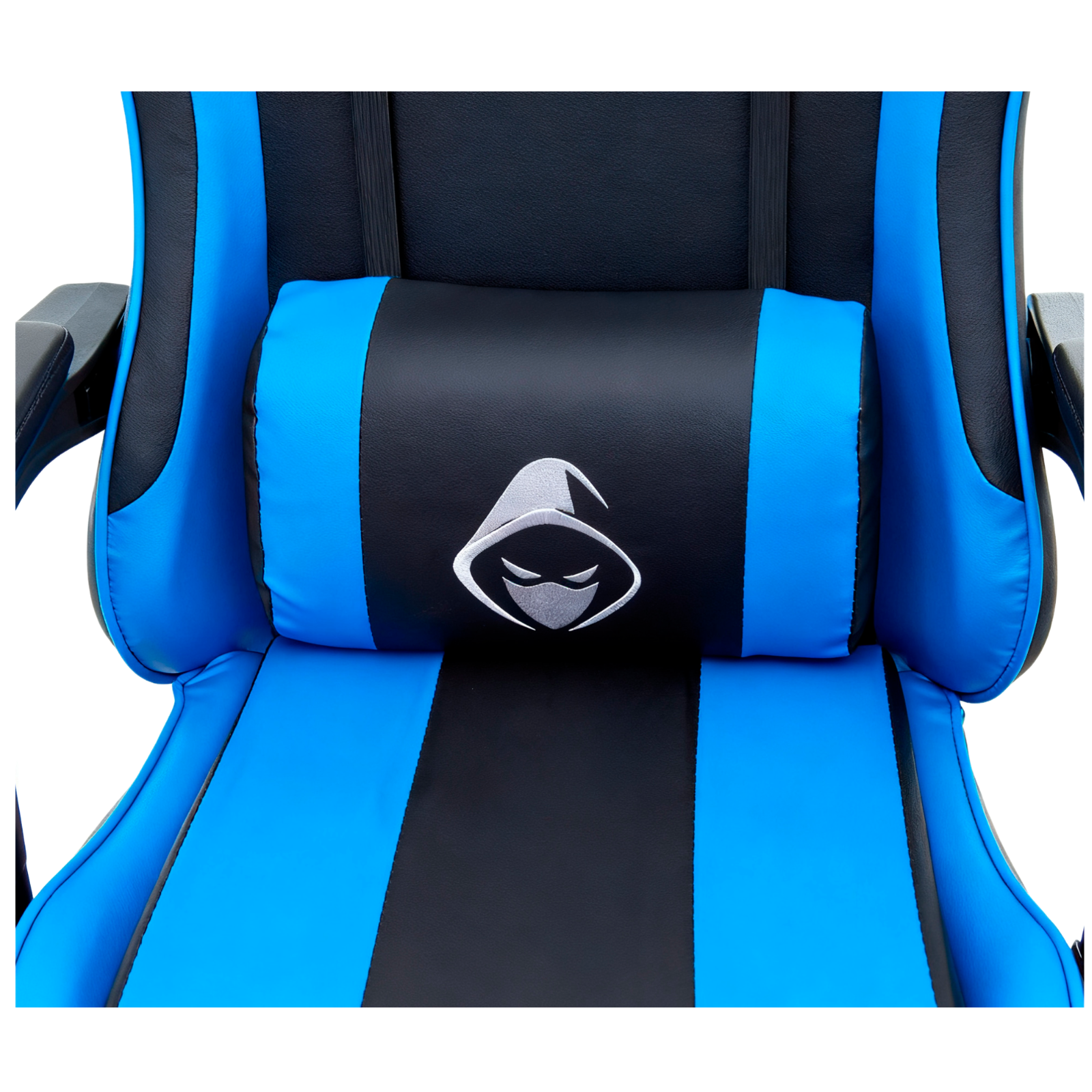 X-MICRO Silla Gamer Ergonómica Azul con Cojines Lumbar y Cervical, Reclinable y con Reposapiés XM-B98BU