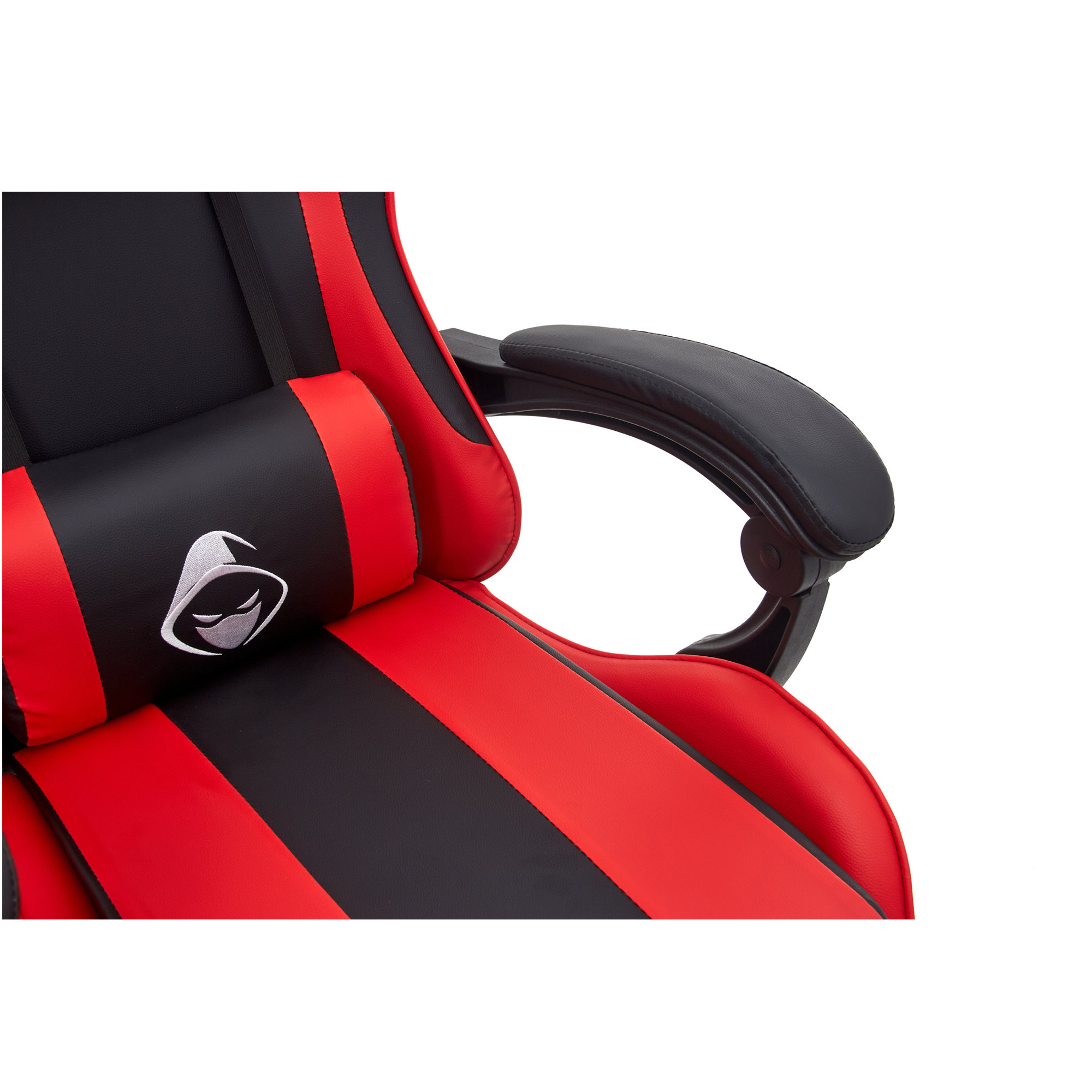 X-MICRO Silla Gamer Ergonómica Roja con Cojines Lumbar y Cervical, Reclinable y con Reposapiés XM-B98RD