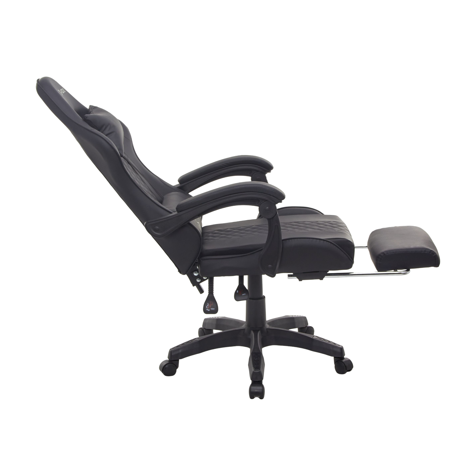 X-MICRO Silla Gamer Ergonómica Negra con Cojines Lumbar y Cervical, Reclinable y con Reposapiés XM-B99BK