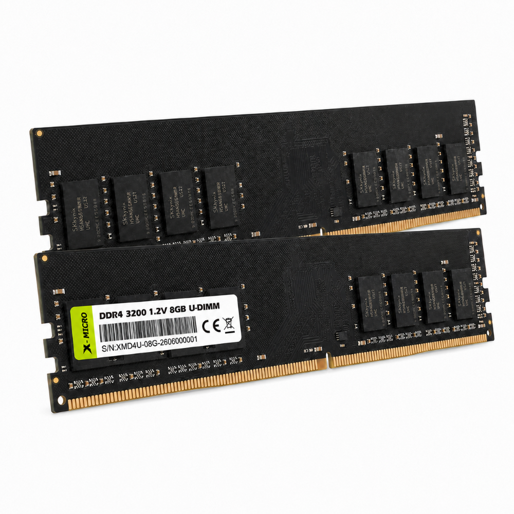 X-MICRO Memoria DDR4 UDIMM 8GB 3200MHz – XMD4U-8G3200