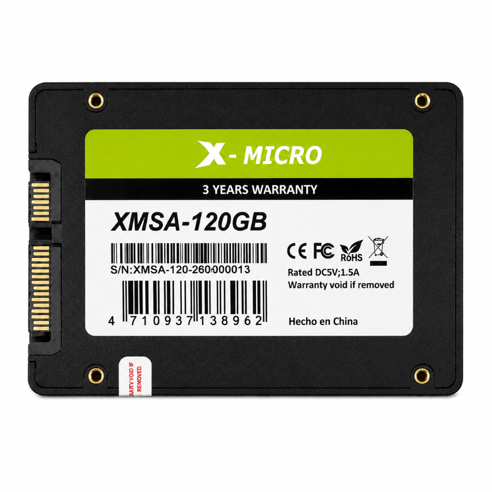 X-MICRO SSD SATA III de 2.5″ 120GB. XMSA-120GB