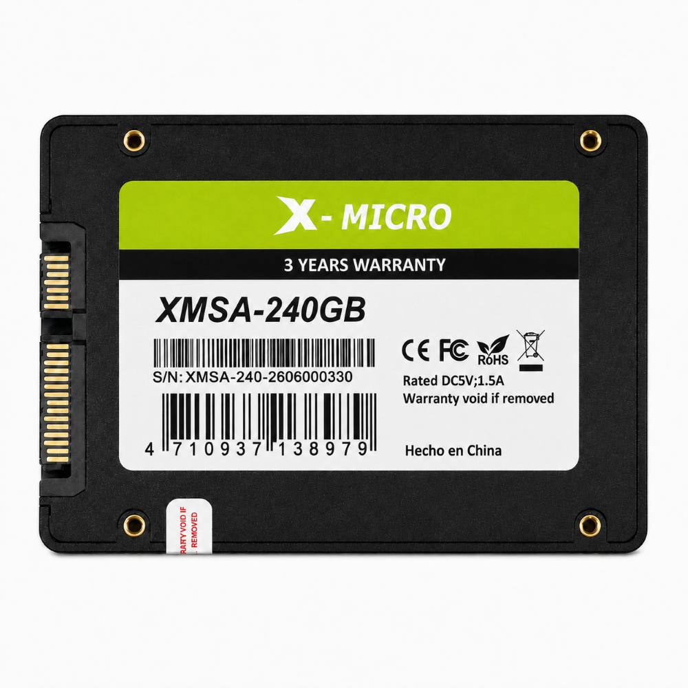 X-MICRO SSD SATA III de 2.5″ 240GB. XMSA-240GB