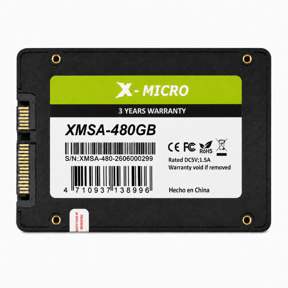 X-MICRO SSD SATA III de 2.5″ 480GB. XMSA-480GB