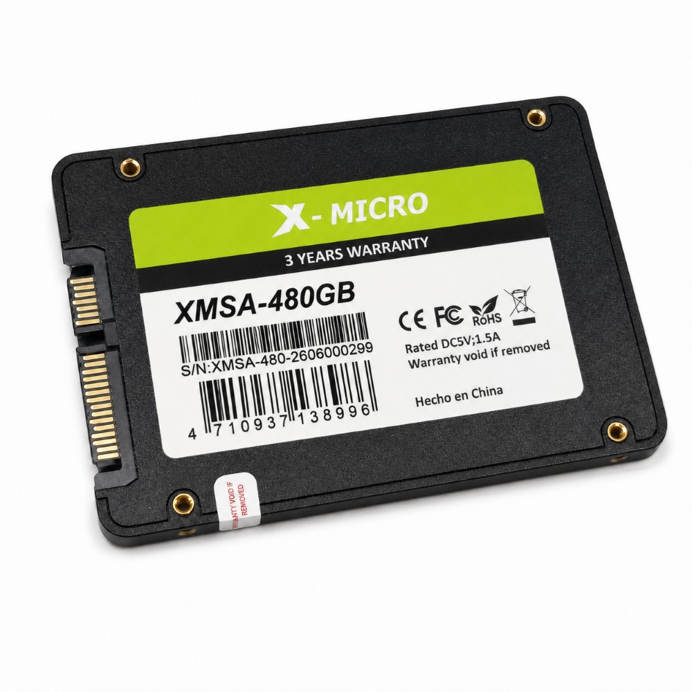 X-MICRO SSD SATA III de 2.5″ 480GB. XMSA-480GB
