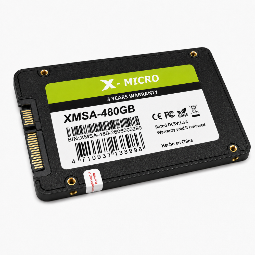 X-MICRO SSD SATA III de 2.5″ 480GB. XMSA-480GB