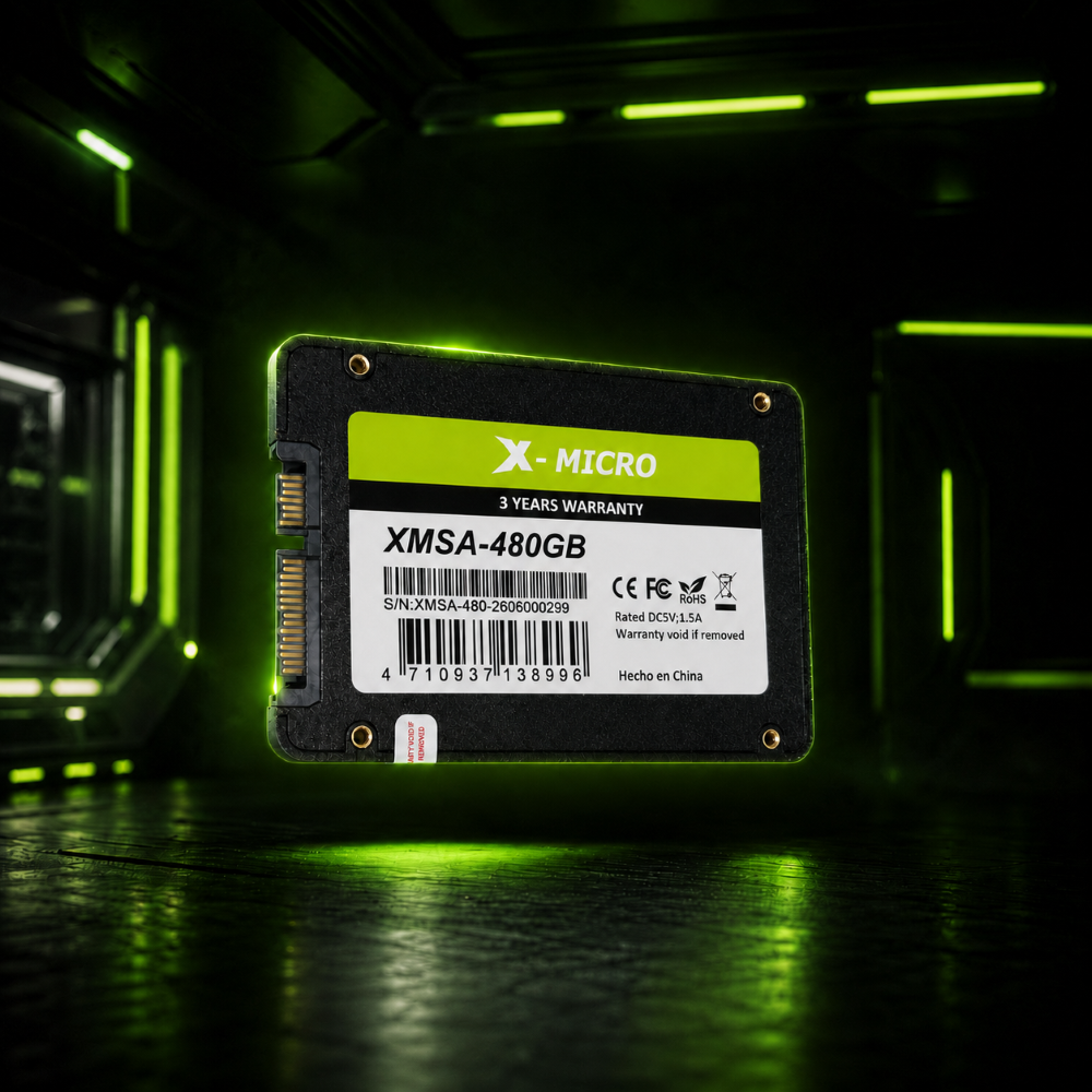 X-MICRO SSD SATA III de 2.5″ 480GB. XMSA-480GB
