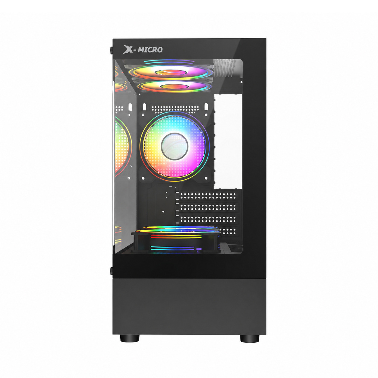 X-MICRO Gabinete Gamer AXIS G1 con vidrio templado y ARGB – CSAX-G1-1