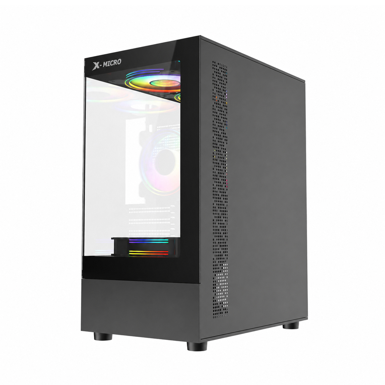 X-MICRO Gabinete Gamer AXIS G1 con vidrio templado y ARGB – CSAX-G1-1