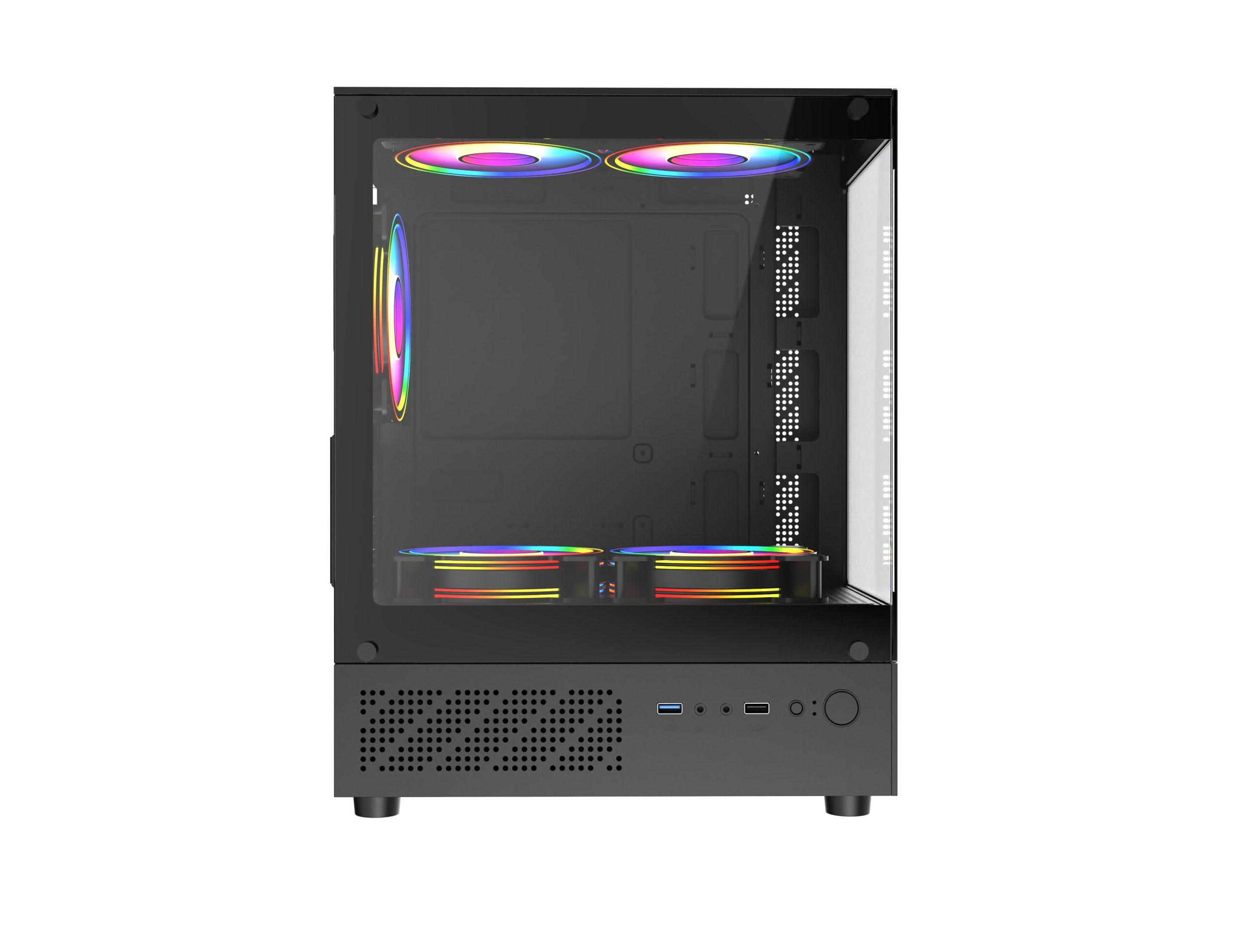 X-MICRO Gabinete Gamer AXIS G1 con vidrio templado y ARGB – CSAX-G1-1