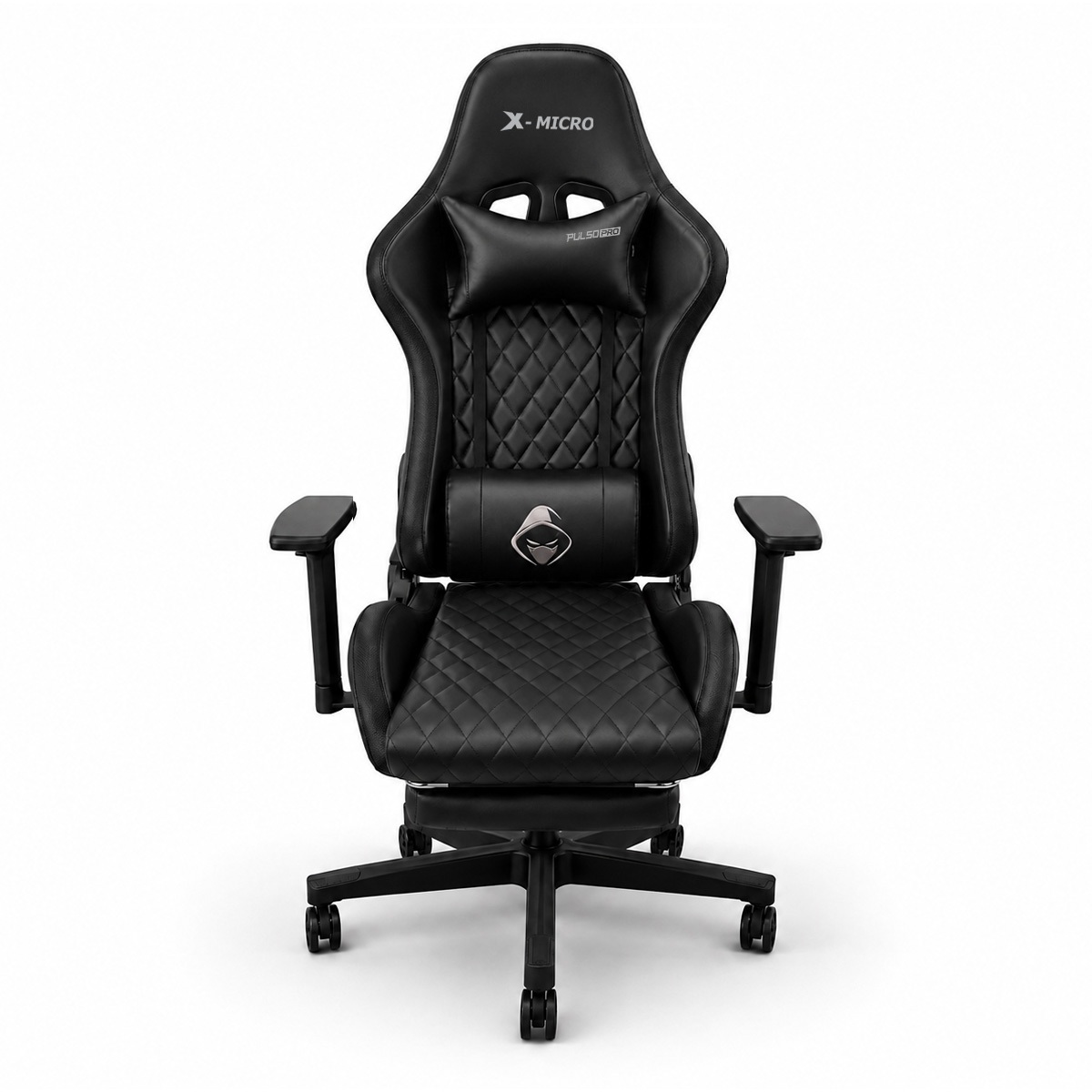 X-MICRO Silla Gamer Reclinable 180° con Reposabrazos 3D – XM-9183BK