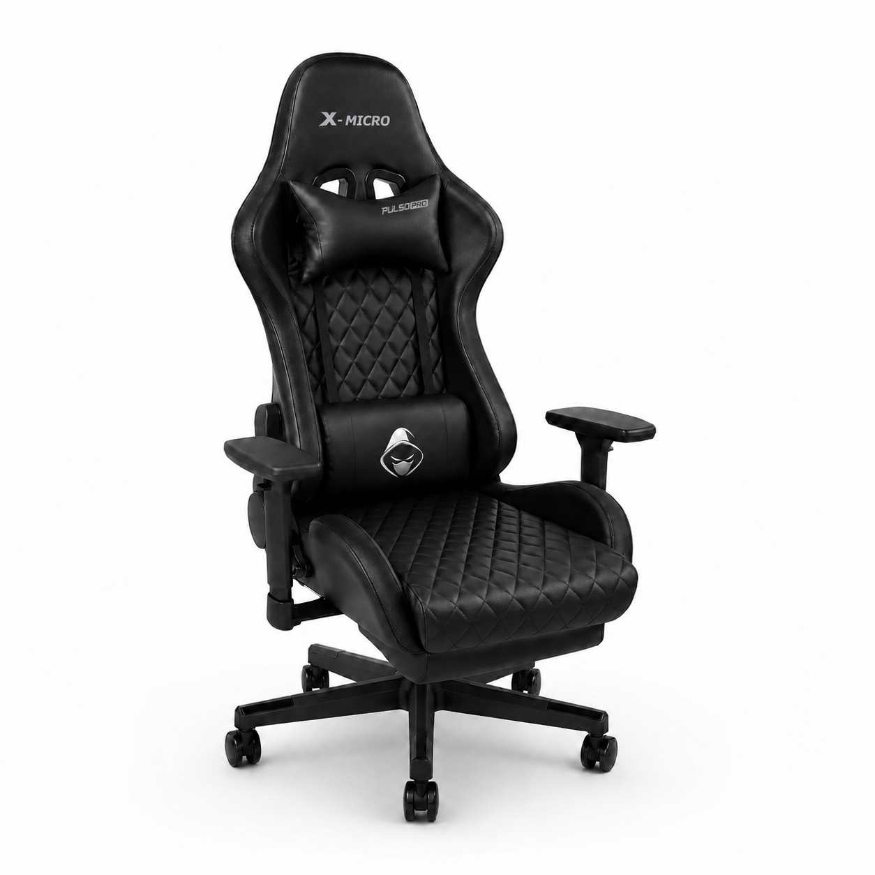 X-MICRO Silla Gamer Reclinable 180° con Reposabrazos 3D – XM-9183BK