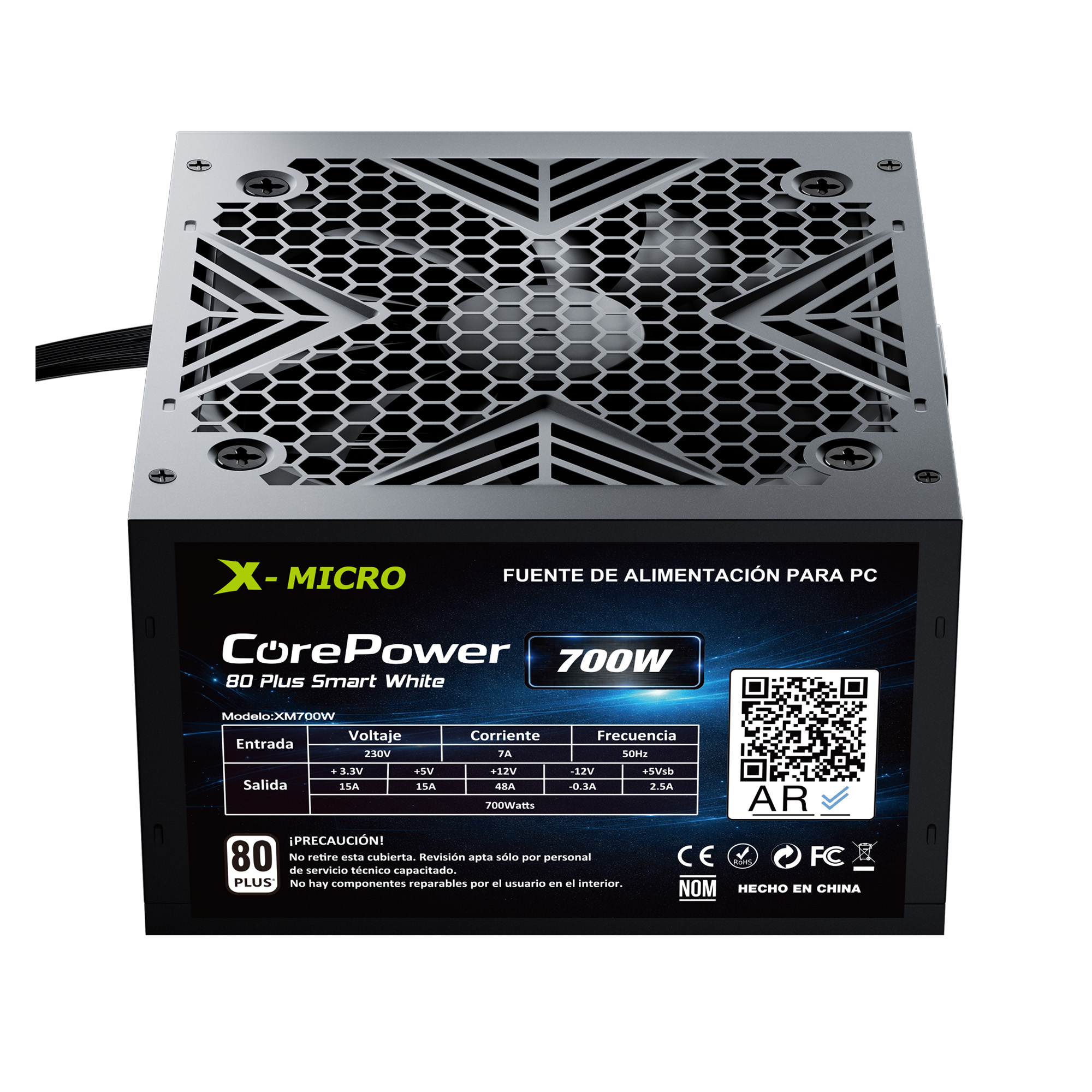 X-MICRO Fuente de Alimentación CorePower 80 Plus Smart White 700W – XM700W